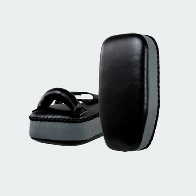 8 Muay Thai Single Strap Thai Pads | Black/Grey