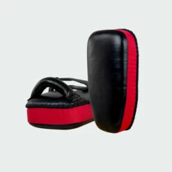 8 Muay Thai Single Strap Thai Pads | Black/Red