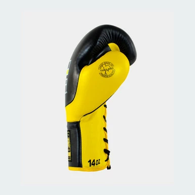 HMIT Lace Up Boxing Gloves | Yellow - Image 3