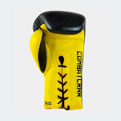 HMIT Lace Up Boxing Gloves | Yellow - Image 2