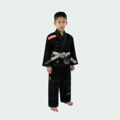 V6 Kids BJJ GI + Free White Belt | Black