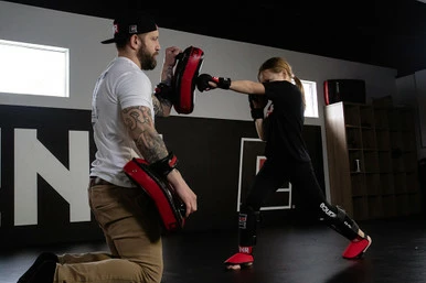 Kids MMA Spar Gloves | Black - Image 5