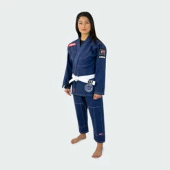 V6 Womens BJJ GI + Free White Belt | Navy Blue
